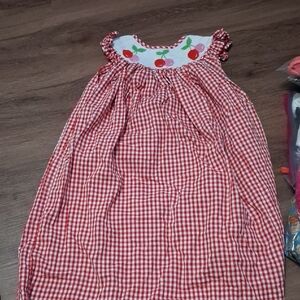 NOLA Red Gingham Smocked Dress